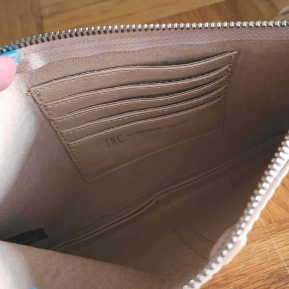 INC International Concepts Cream Clutch with Tassel Detail - Picture 5 of 5